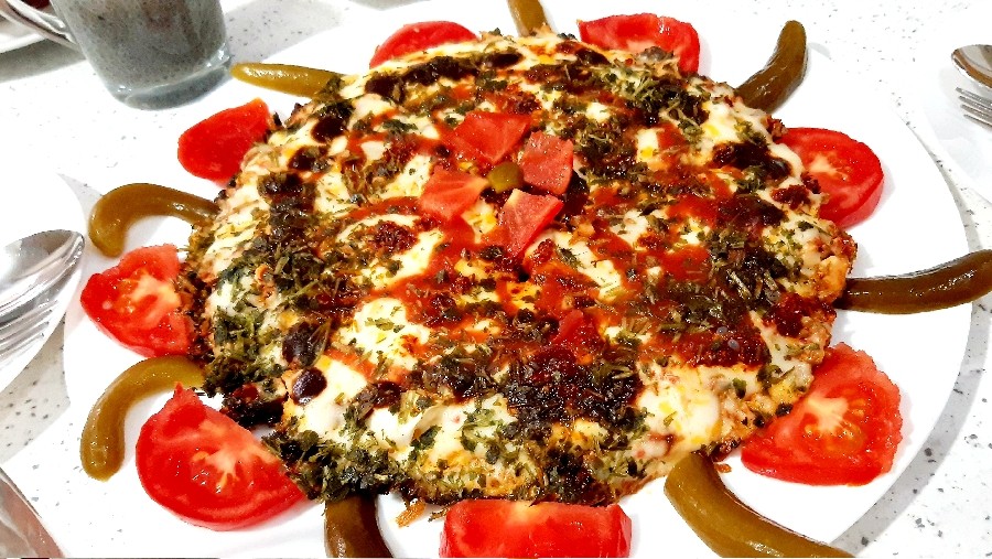 عکس اینم ی نوع پیتزا
با کدو و قارچ و مرغ و پنیر و فلفل دلمه