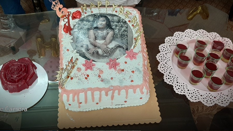 عکس کیک تولد دخترم . ژله . 