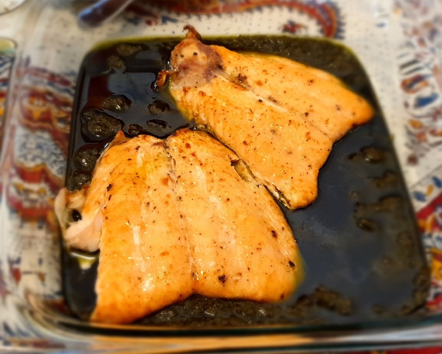 قلیه ماهی با ماهی سالمون