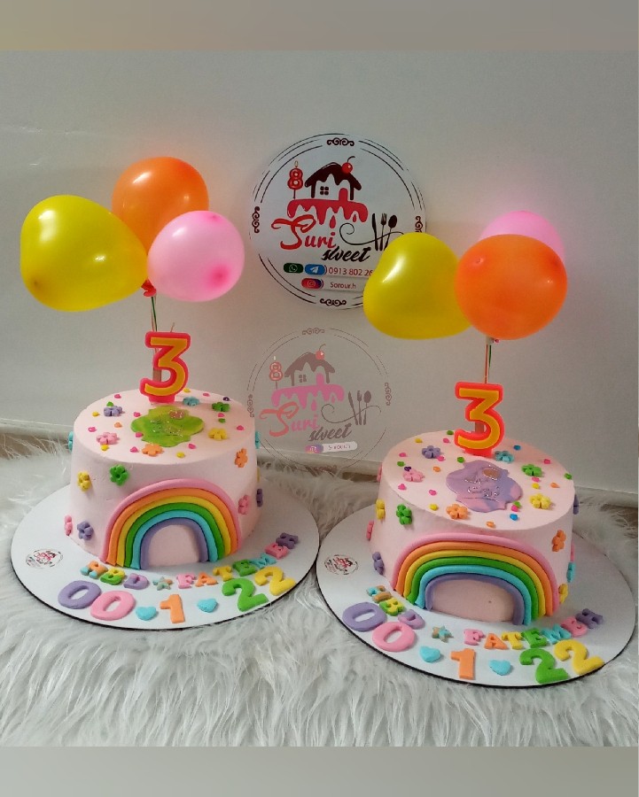 عکس کیک تولد دخترونه برای دو مراسم جدا از هم در دو شب
