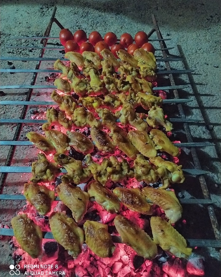 کباب بال مرغ خوشمزه وای عالیه طعمش پراز زعفرون وادویه