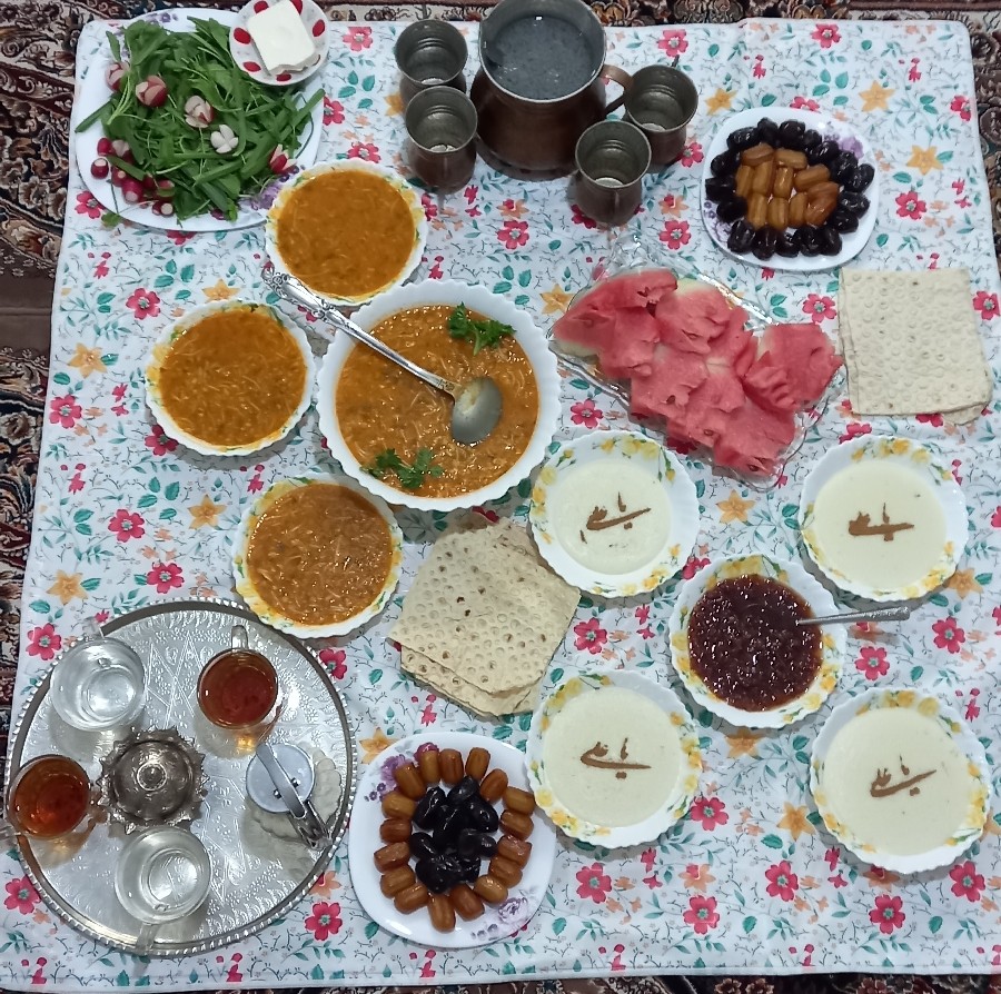 عکس سفره افطاری روز ششم ماه رمضان