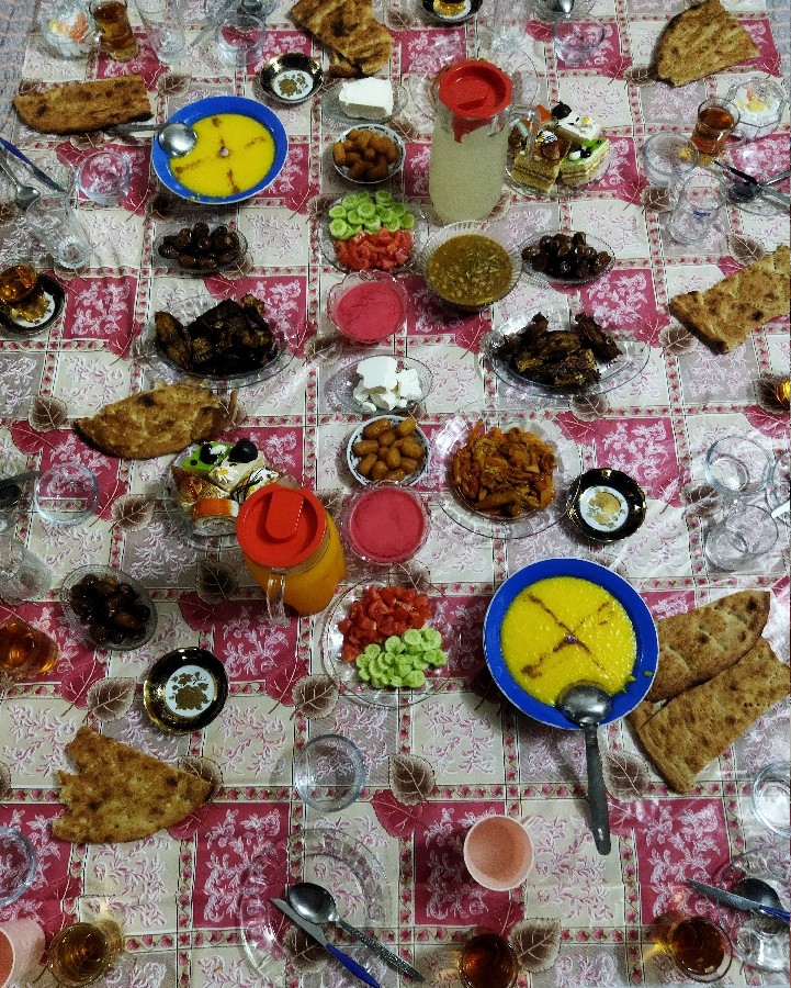 عکس سفره افطاری روز هفتم ماه رمضان