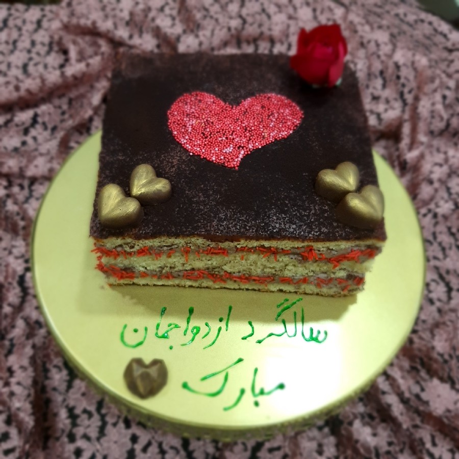 عکس کیک ساده سالگرد ازدواج