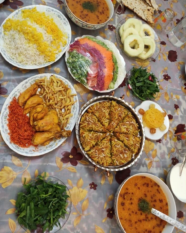 عکس افطاری خونه مادرشوهرجان