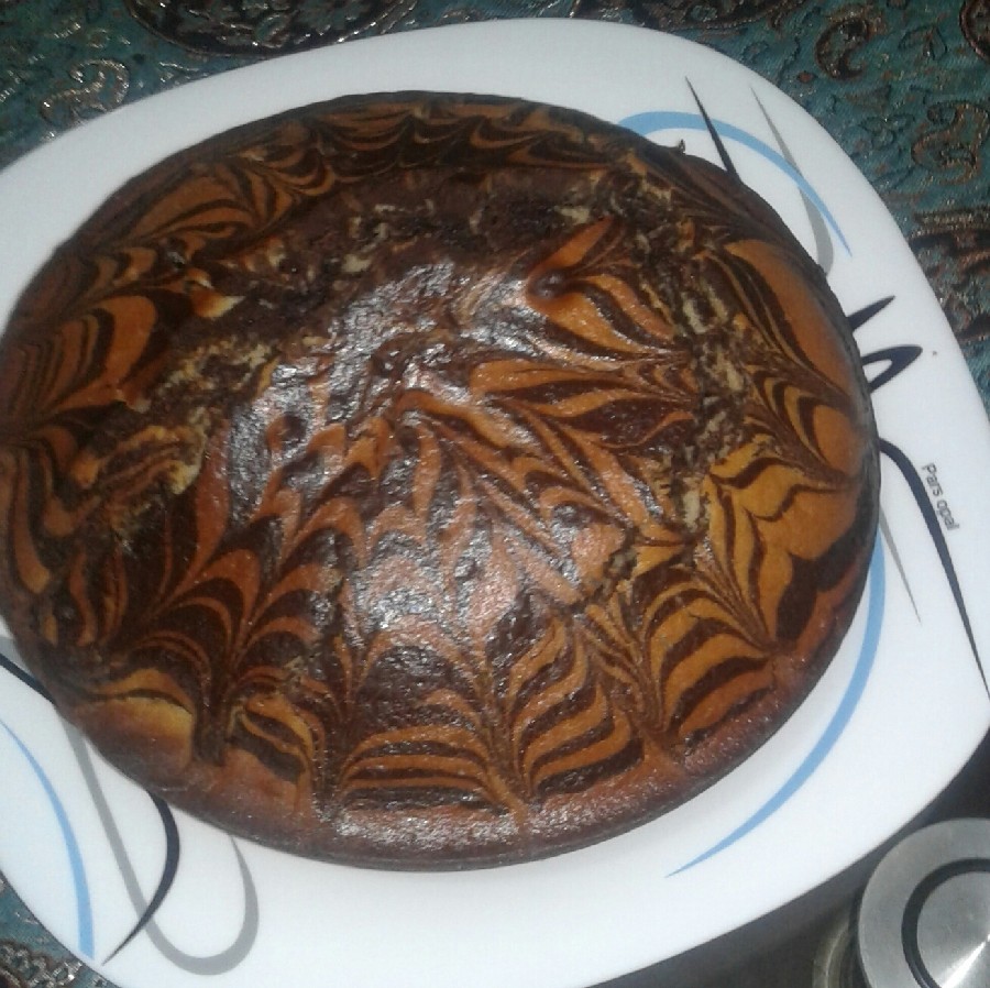 کیک دورنگ(زبرا)