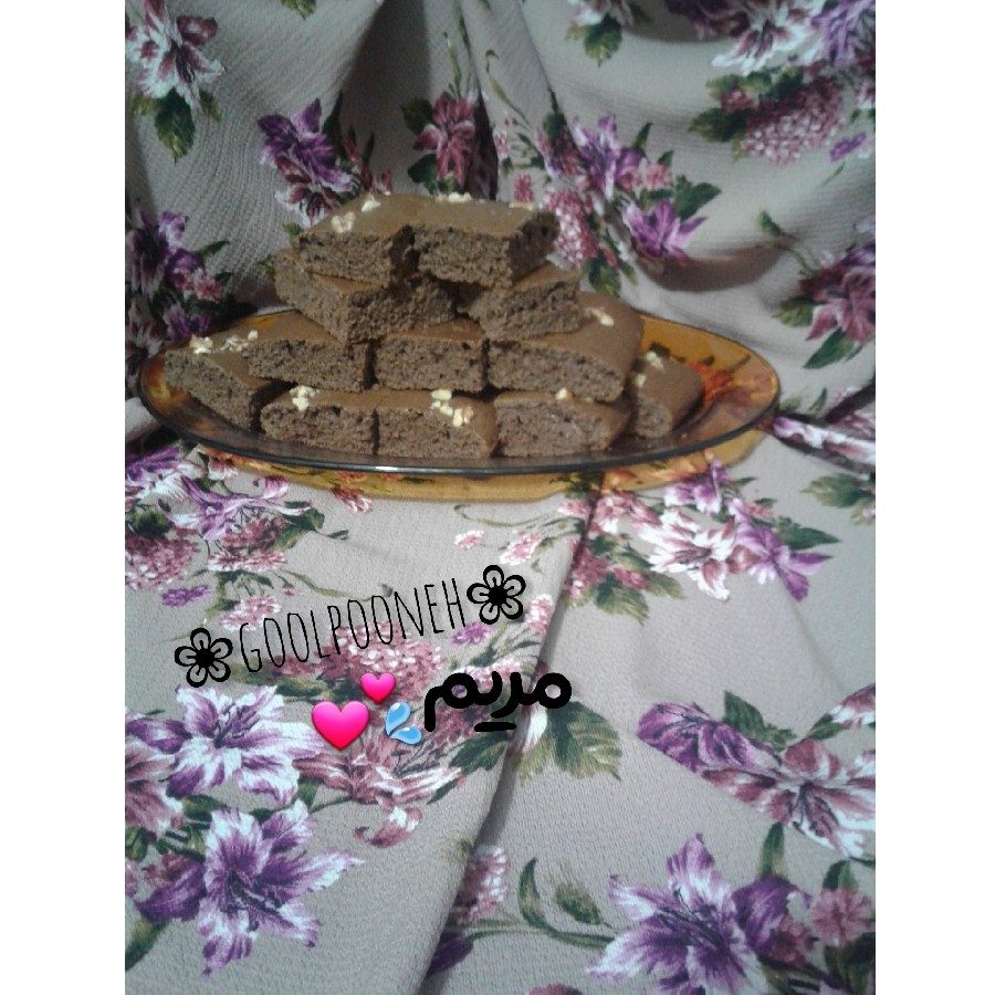 عکس کیک شکلاتی گردویی
