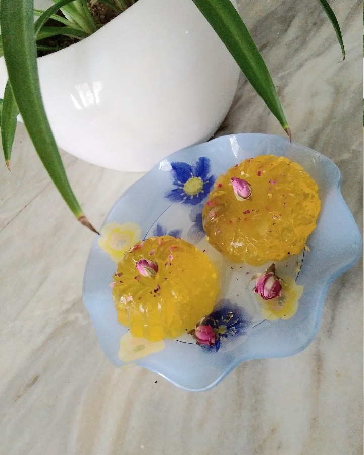 ژله زعفرانی (: بدون استفاده از پودر ژله♡