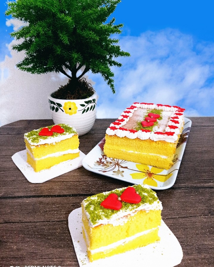 عکس کیک ژاپنی پنبه ایی