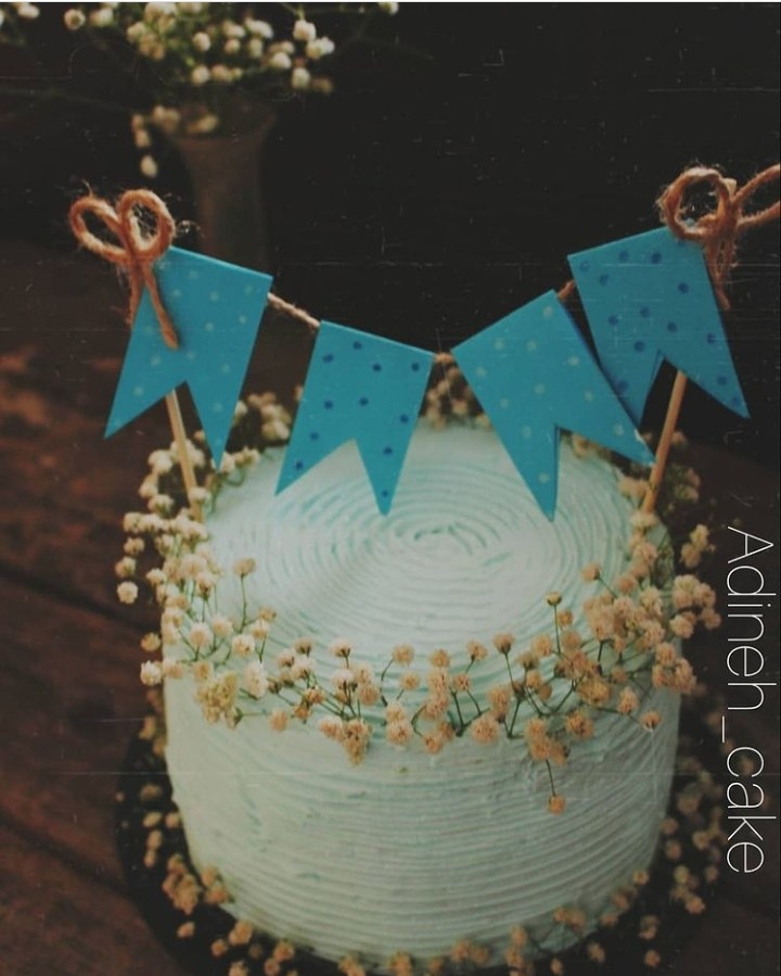 عکس من عاشق این کیکم شدم.کیک تولد سفارشی با تزئین گل عروس