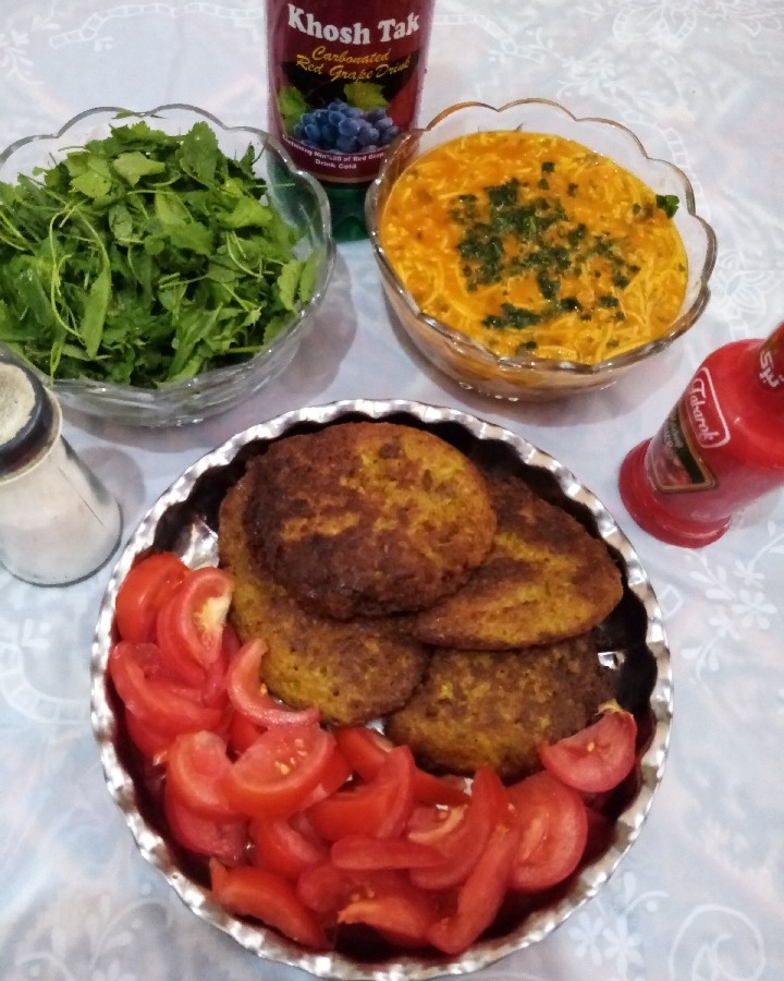 عکس کتلت گوشت وسیب زمینی
