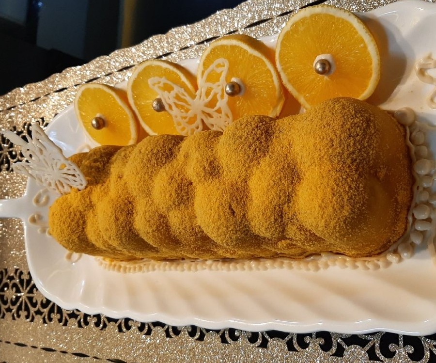 عکس حلوای پرتقال خامه
