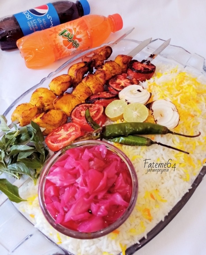 جوجه کباب زعفرانی