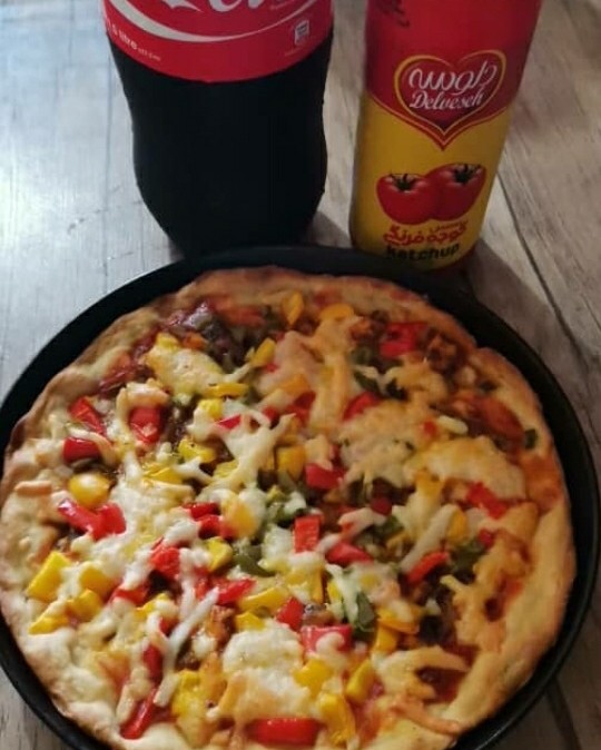 عکس پیتزا مرغ و قارچ 