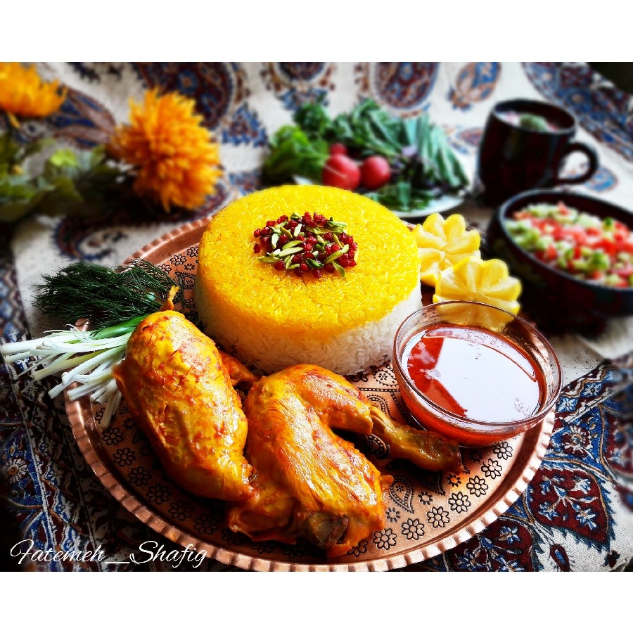 عکس زرشک پلو با مرغ مجلسی