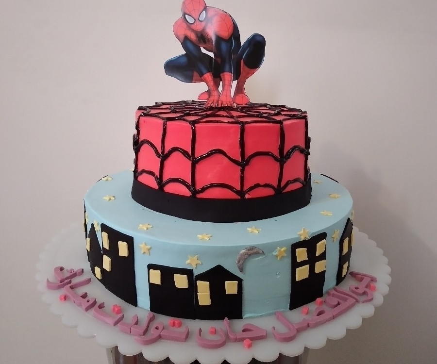 کیک مرد عنکبوتی سفارش مشتری عزیز