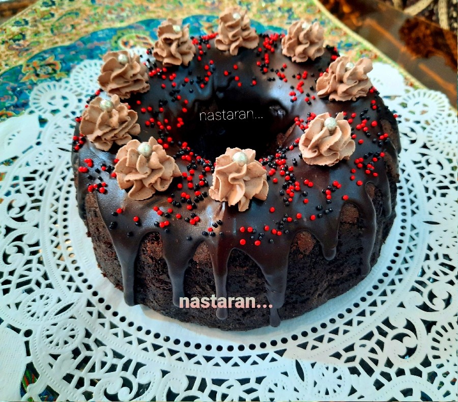 عکس کیک شکلاتی تولد امام رضا(ع) 