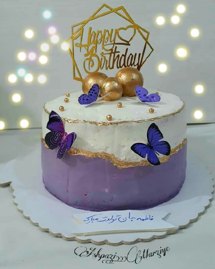 عکس کیک تولد اسفنجی