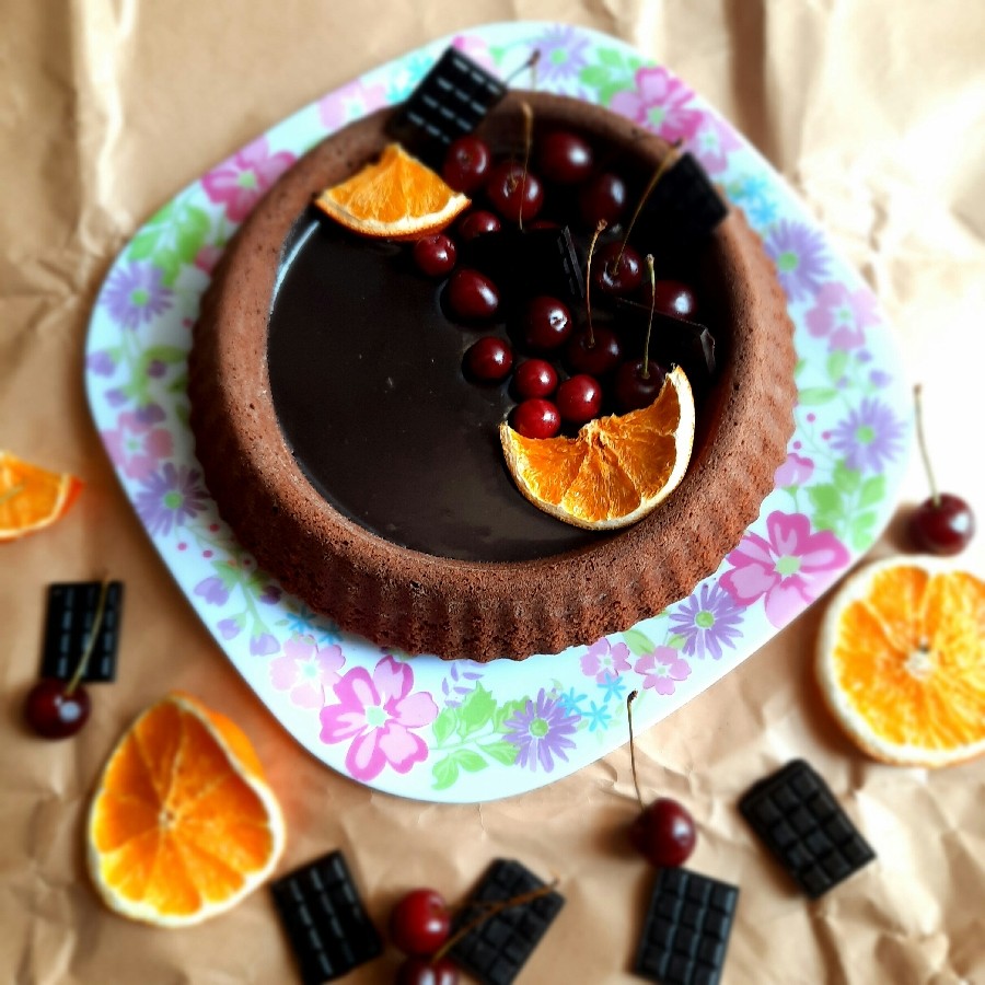 عکس تارت کیک شکلاتی