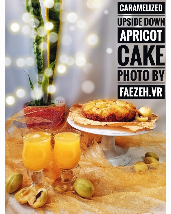 عکس upside Down Apricot Cake بدون فر