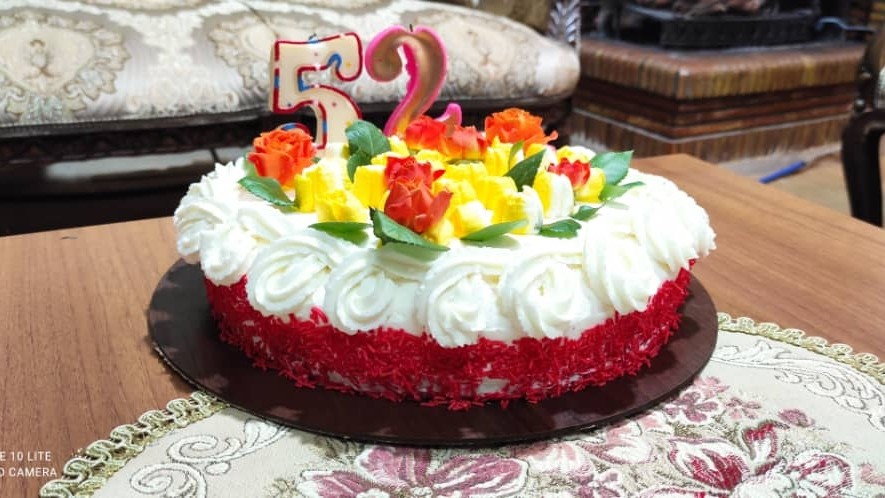 کیک تولد قرمز مخملی یا Red velvet