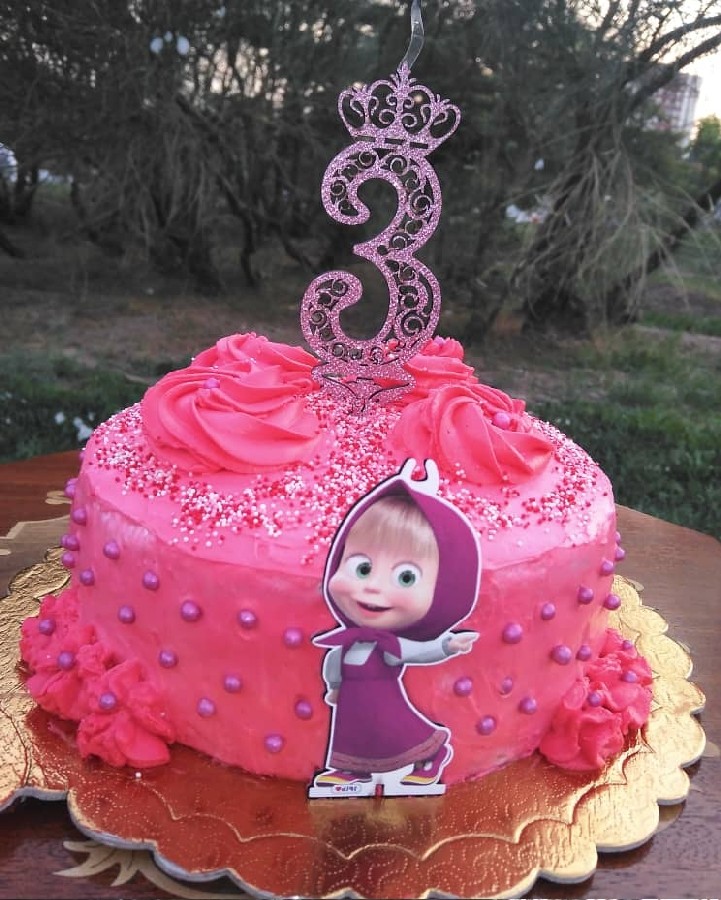 عکس کیک تولد سه سالگی دختر قشنگم.
