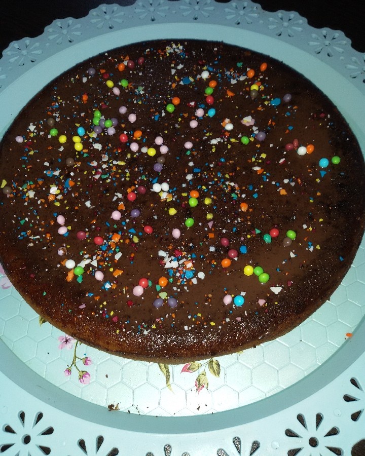 عکس #کیک موز با رویه ی شکلاتی#