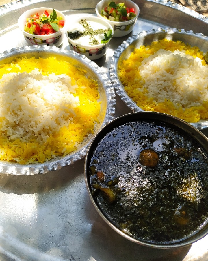 عکس خورشت قرمه سبزی واقعا عالی بود جاتون سبز