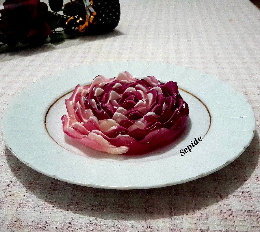 عکس ژله بستنی  رولی گل رز
