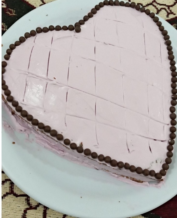 عکس کیک قلبی خوشمزه ی من