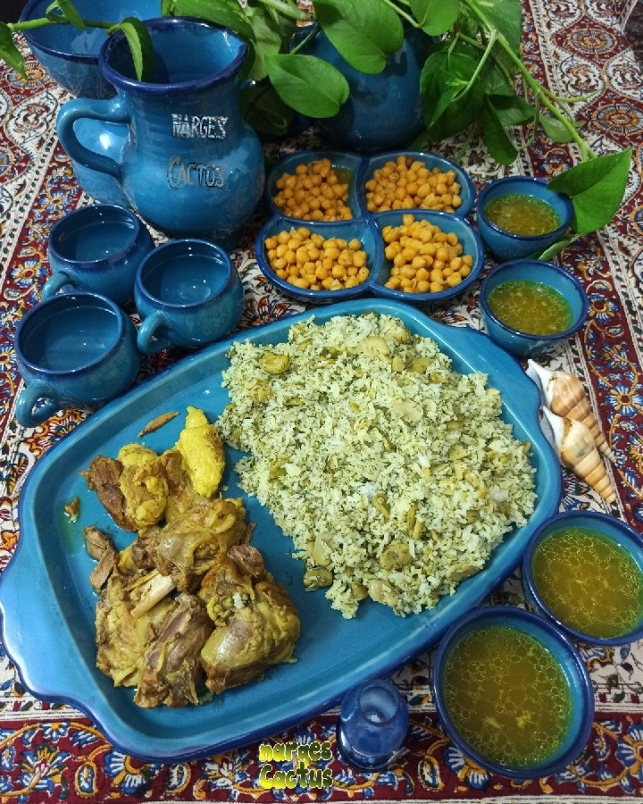 عکس باقالی پلو با گوشت