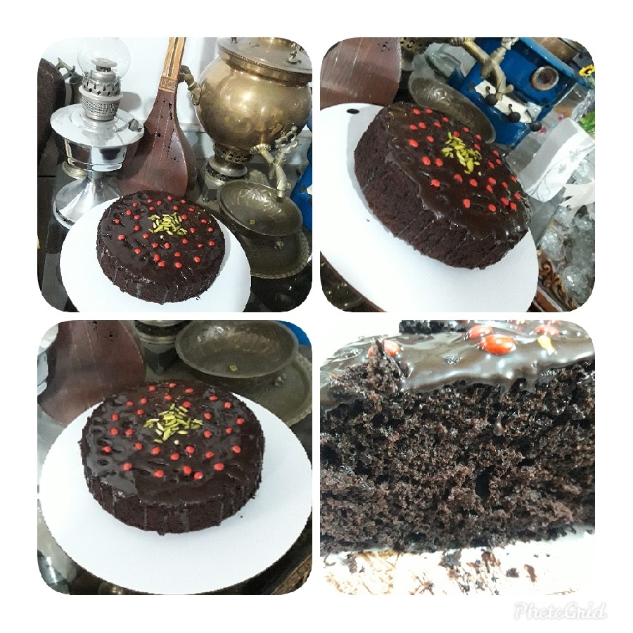 کیک موزشکلات ب مناسبت تولد همسرم