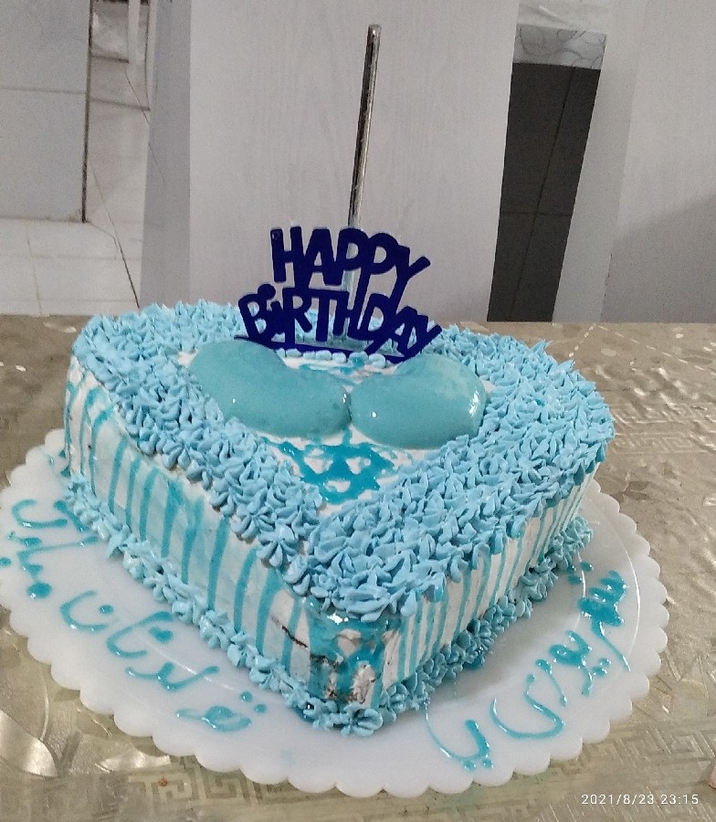 کیک تولد خودم پز برای همسری ،