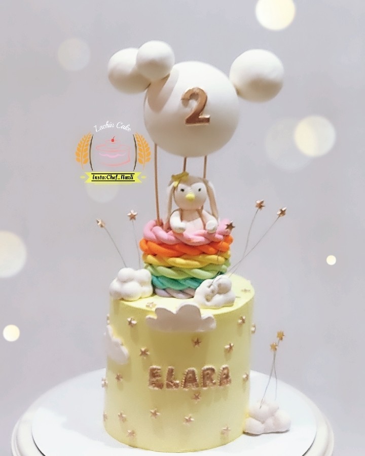 عکس کیک بالن و خرگوش