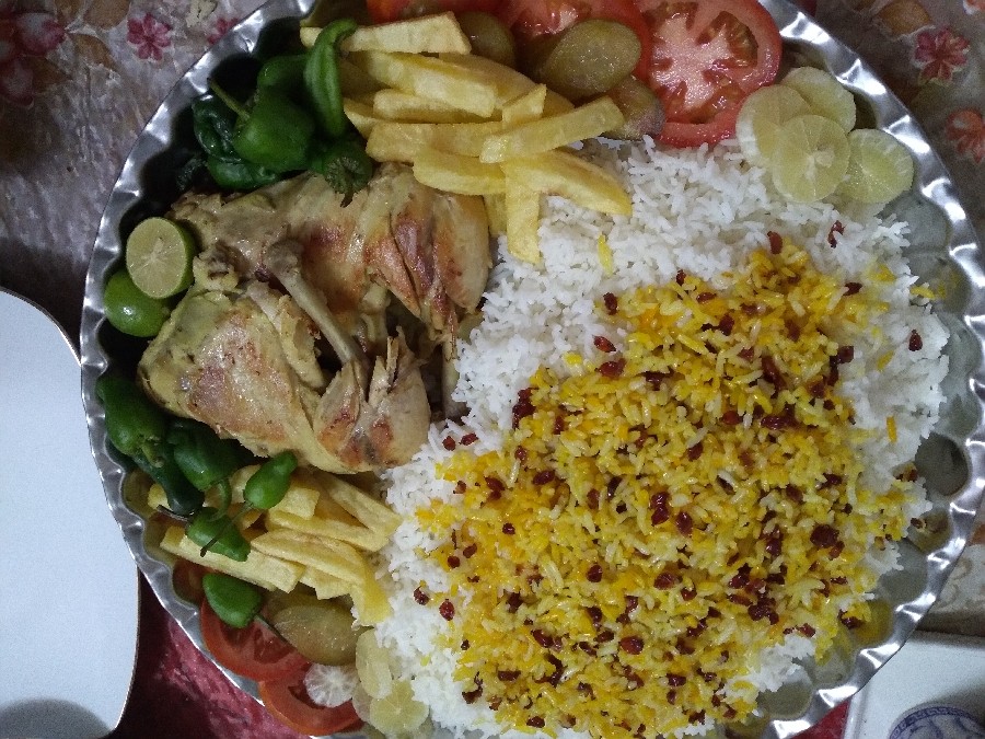 زرشک پلو با مرغ