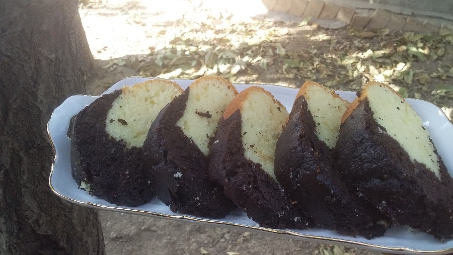 عکس کیک دورنگ