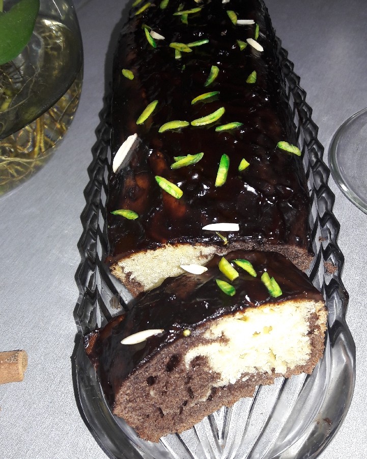 عکس کیک دورنگ