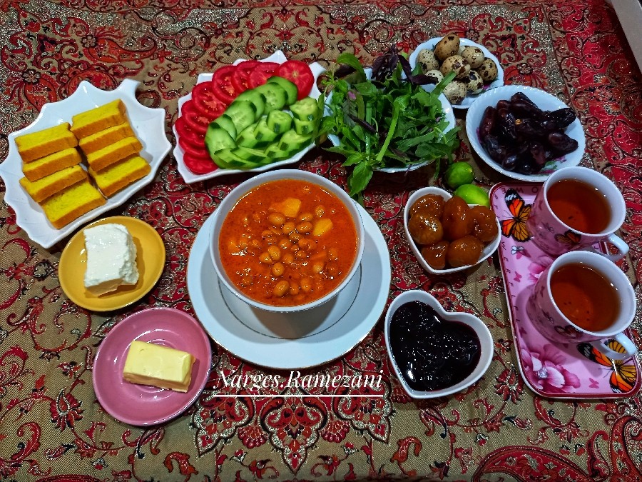 عکس خوراک لوبیا چیتی ( صبحانه ) 