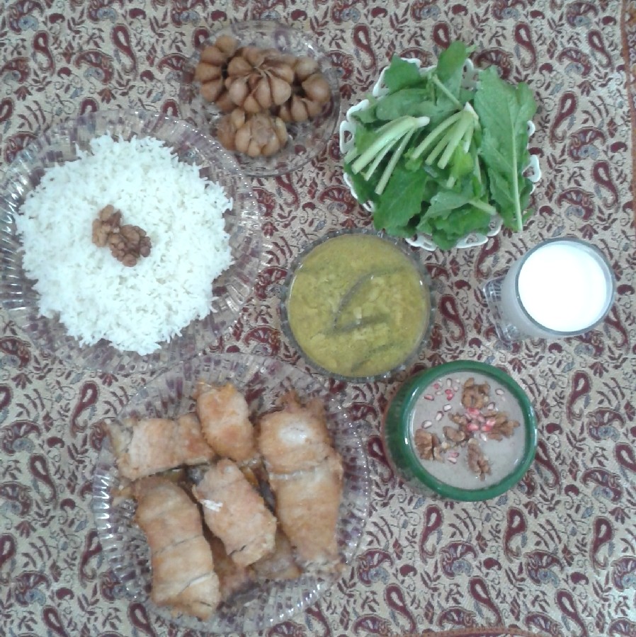 باقلاقاتق و ماهی و کال سیرآب گیلانی