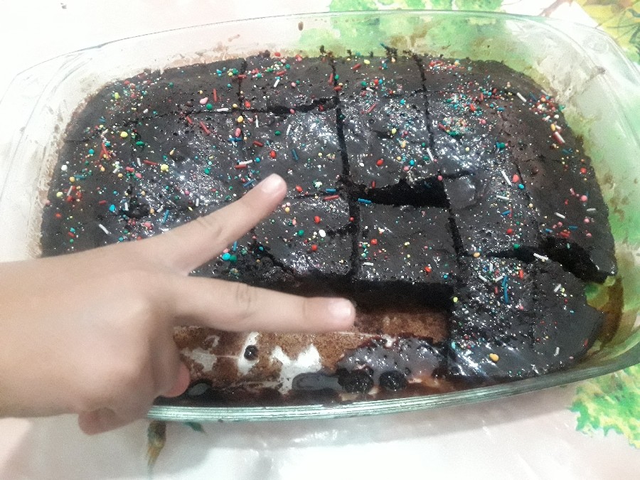 عکس کیک شکلاتی خودم پز  