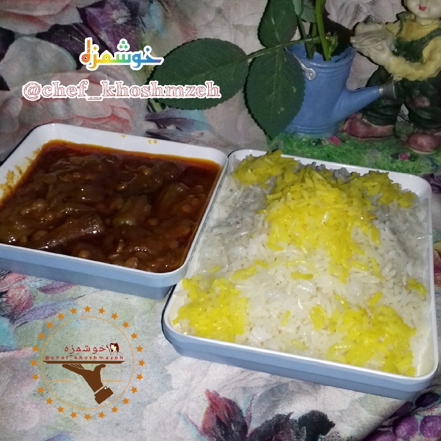 عکس چلو خورشت بامیه