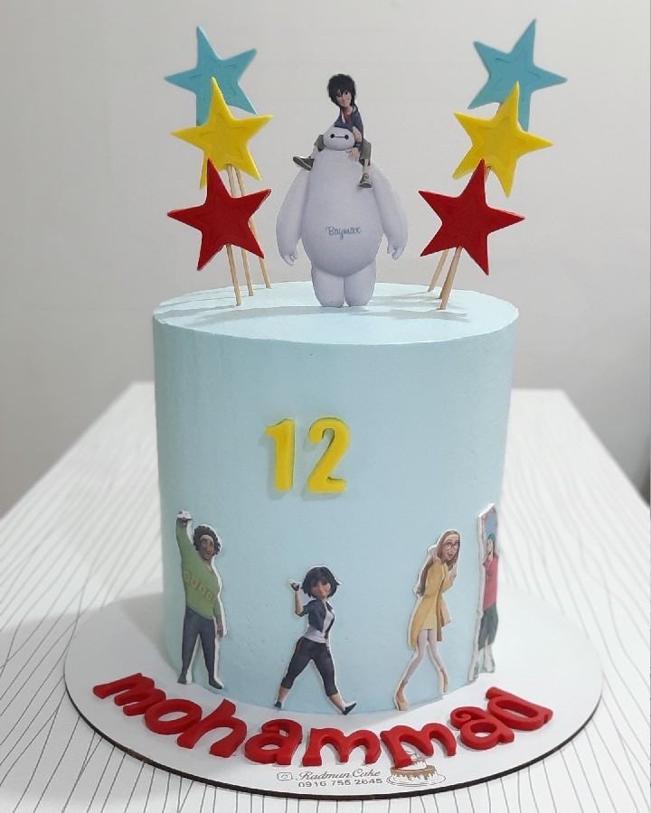 کیک تولد پسرانه_شش قهرمان کوچک?