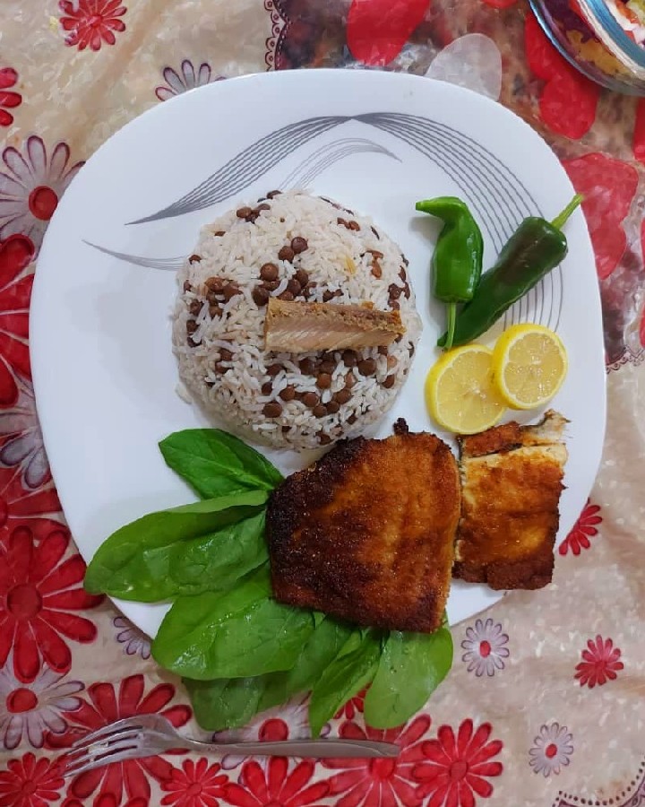 عکس ماهی پلو عید شما مبار‌ک