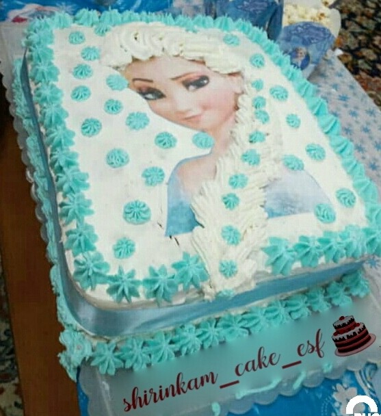 عکس کیک سفارشی الیسا انا shirinkam_cake_esf