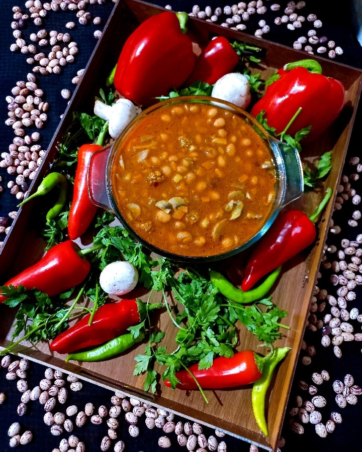 عکس خوراک لوبیا چیتی