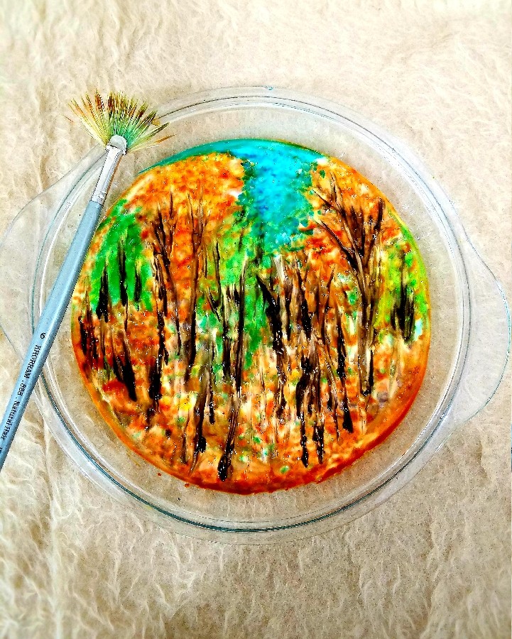 عکس نقاشی روی خامه صبحانه