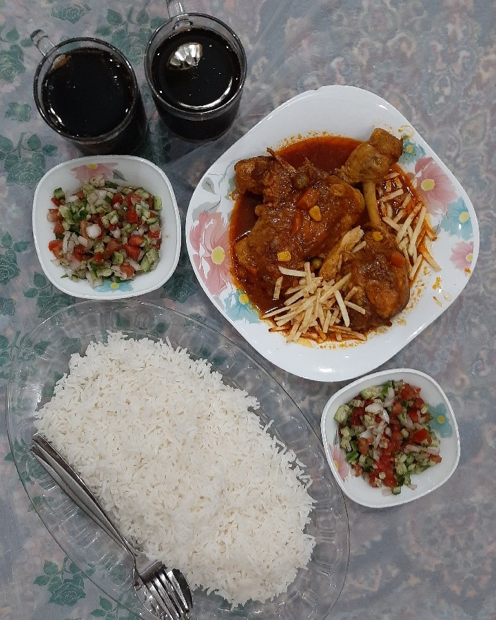 عکس برنج و مرغ 