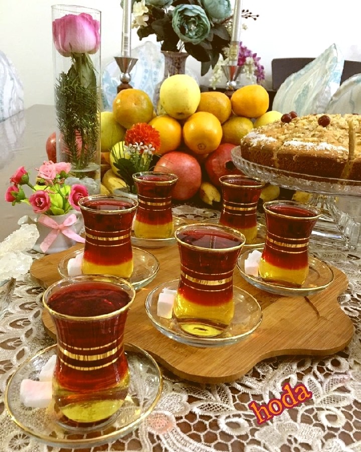 عکس ژله چای دو رنگ