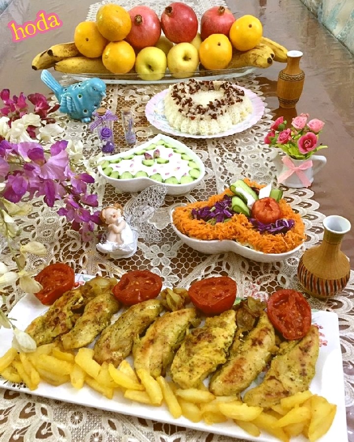 عکس فیله مرغ زعفرانی (میز شام)