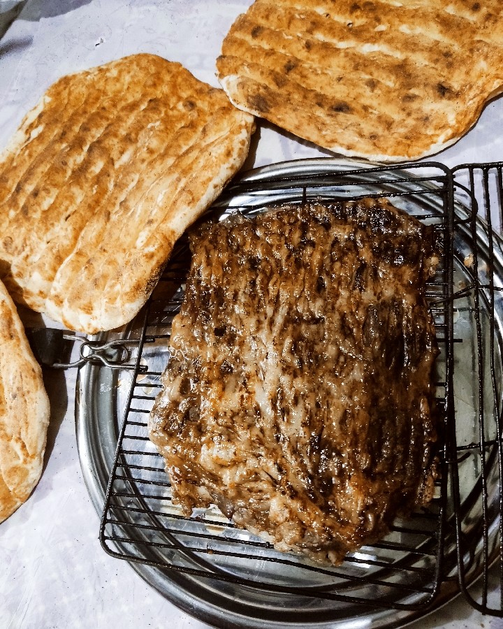 عکس جگر گوسفندی با دورپیچ چادر پی